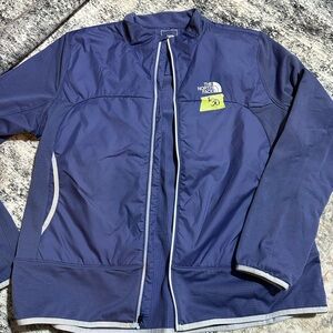 The North Face Navy Jacket with Light Gray Trim